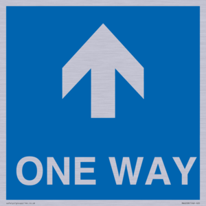 One way with up directional arrow